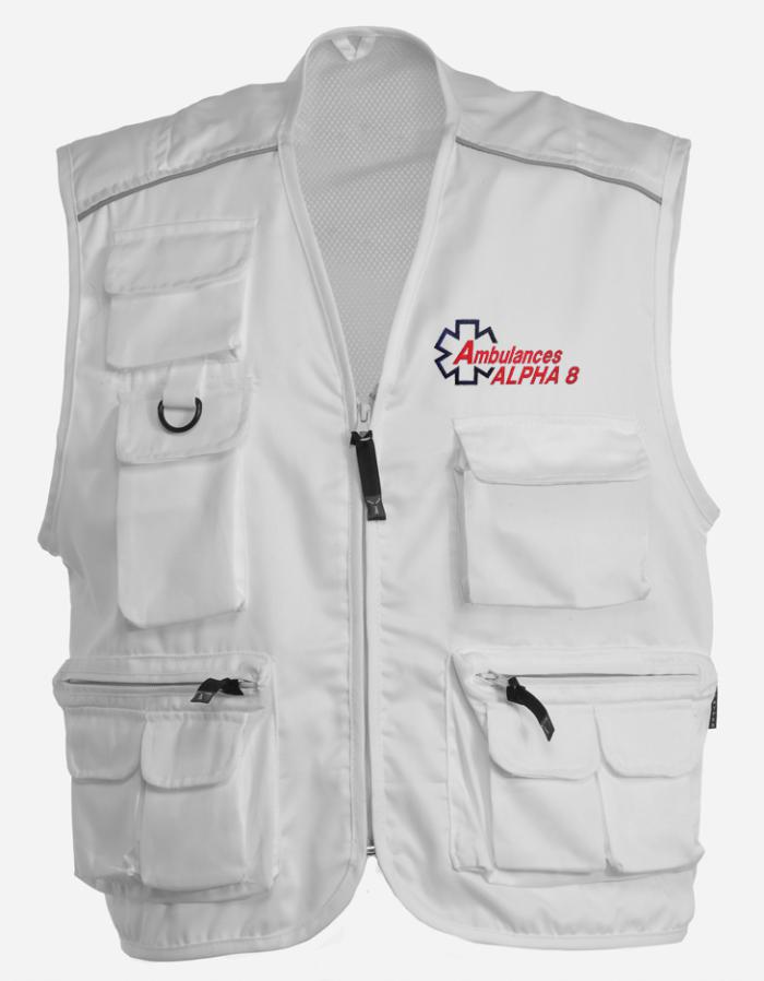 gilet ambulancier blanc